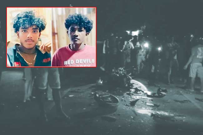 යතුරුපැදි අනතුරකින් තරුණයින් දෙදෙනෙකුට දිවි අහිමිවෙයි.